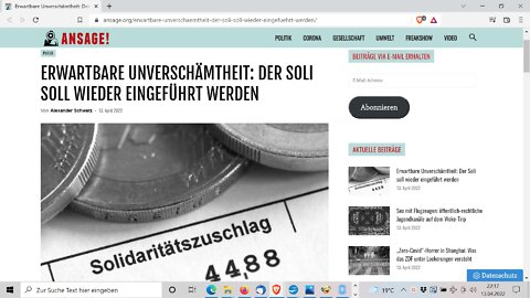 „Es geht endlich wieder voran, der Soli wird (vielleicht) wieder reanimiert, usw !!!“ ...