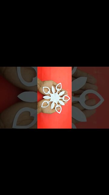 Paper Cutting Snowflake Easy #crafts #papercutting #paperart #snowflake