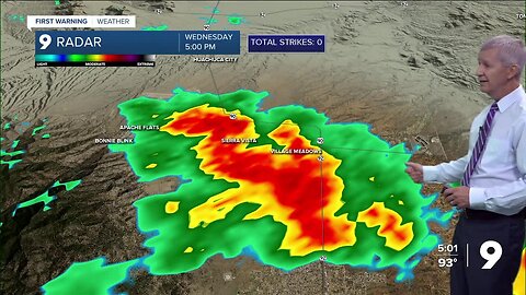 Monsoon activity Wednesday evening