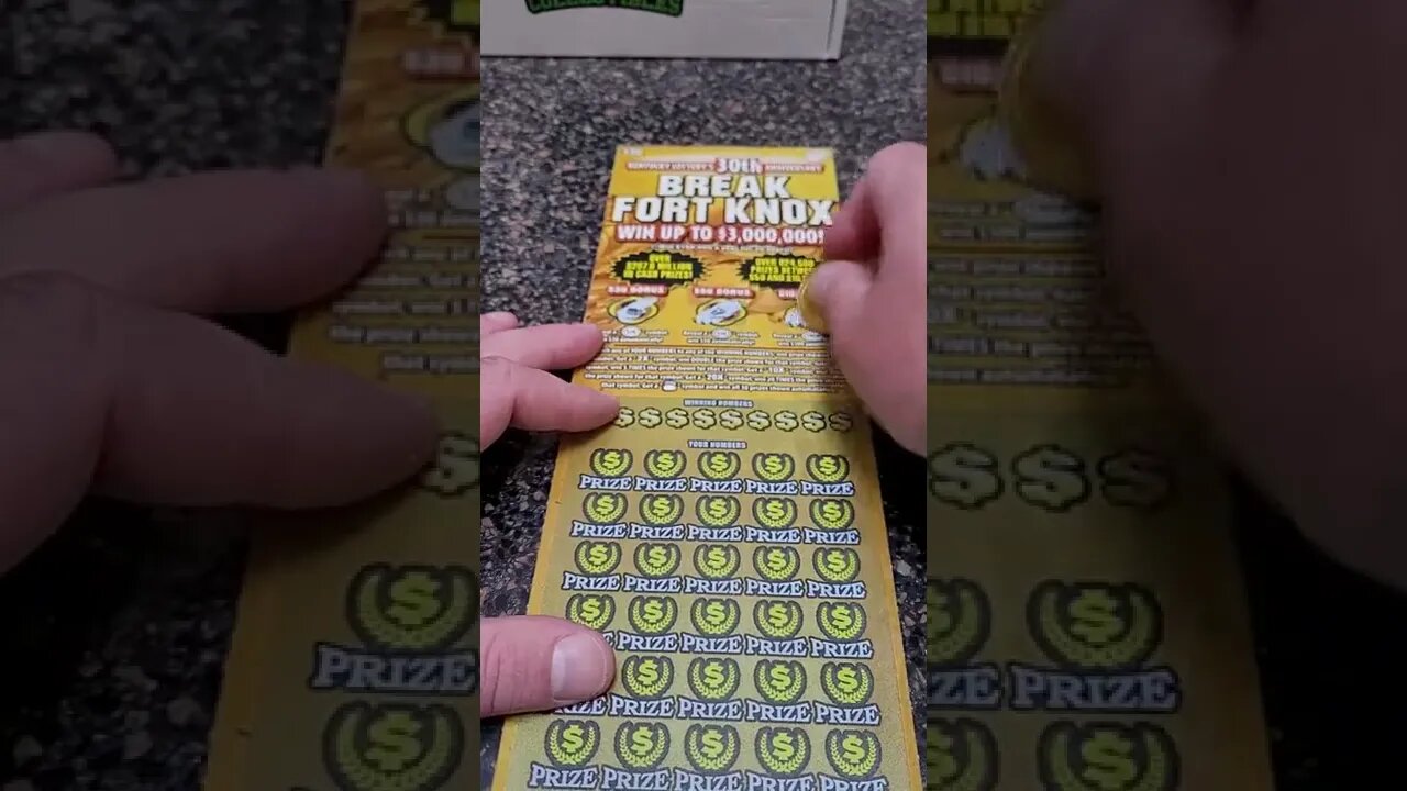 Playing $30 Scratch Off Lottery Tickets Break Fort Knox KY Lottery!