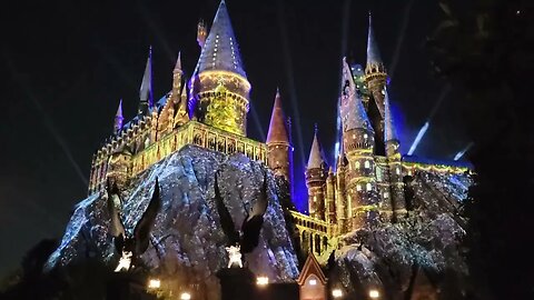 Harry Potter Winter Castle light show Dec. '22 Orlando Fla.