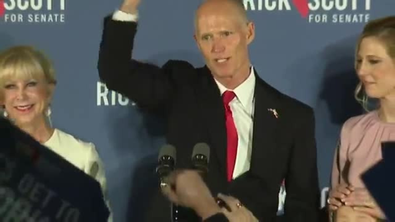 Rick Scott victory speech in Senate race in Naples