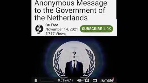 Anonymous Message to the Government of the Netherlands