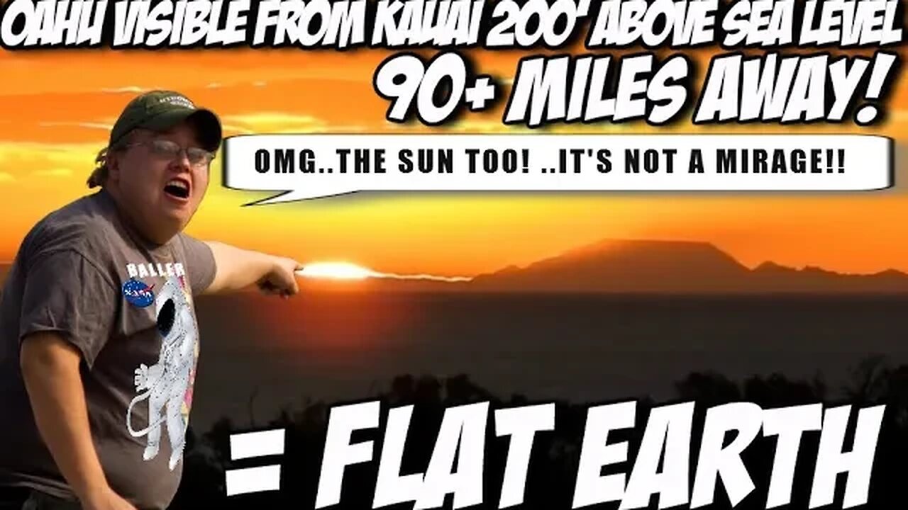 Oahu Visible From 90 Miles Away in Kauai | Flat Earth #Area51South