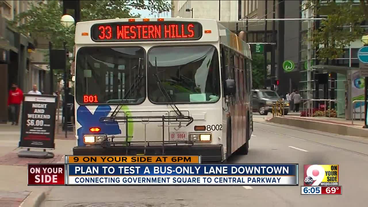 City to test its first-ever bus-only traffic lane Downtown