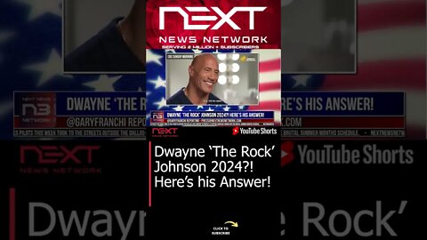 Dwayne ‘The Rock’ Johnson 2024?! Here’s his Answer! #shorts