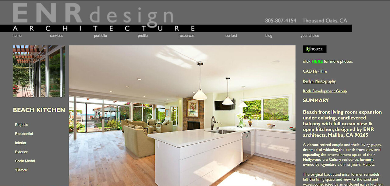 Beach Kitchen Remodel - CAD Fly Thru - www.ENRarchitects.com