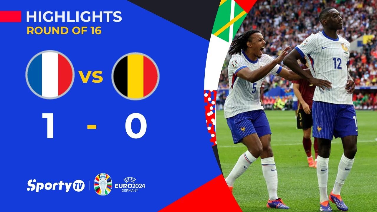 UEFA EURO 2024 Round of 16 - France vs Belgium 1-0 Extended Highlights