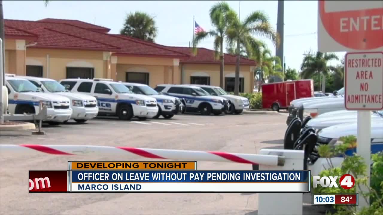 Marco Island Police Officer on paid leave