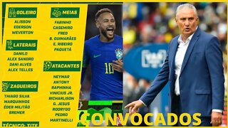 CONVOCAÇÃO DE TITE PARA COPA DO MUNDO 2022 AO VIVO