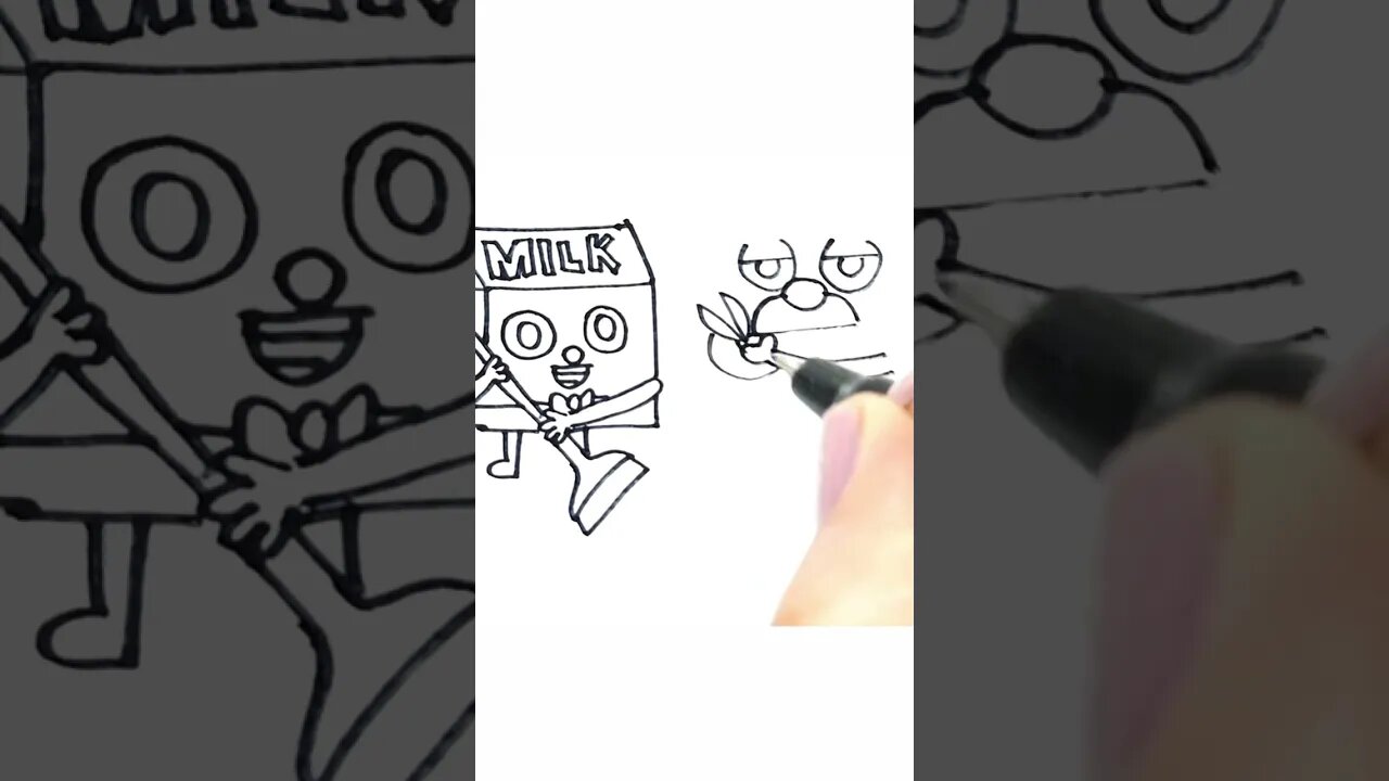 How to draw and paint Master Bread and Wilk: Your Favorite Characters in Minutes #shorts