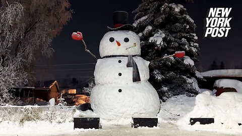 Snowzilla the 20-foot-tall snowman returns to Anchorage, Alaska