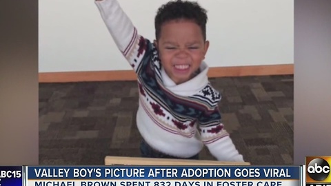 Picture of Phoenix boy getting adopted melts the heart