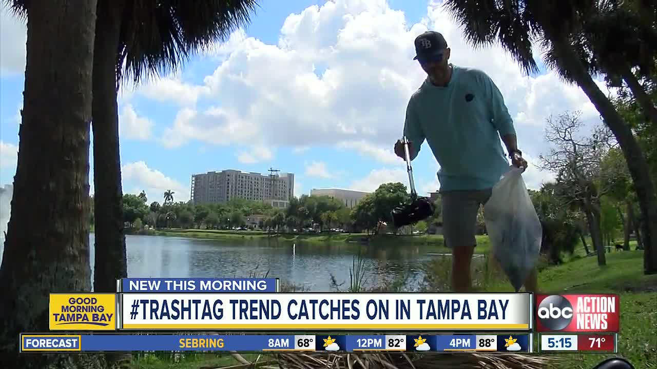 People using 'TrashTag' hashtag to create meet-ups to clean up Tampa Bay area waterways