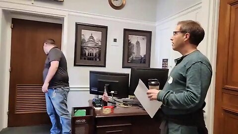 2.21.2023 Washington D.C. LIVE Documenting Anti War Activists Lobbying Offices of Congress Jim Banks