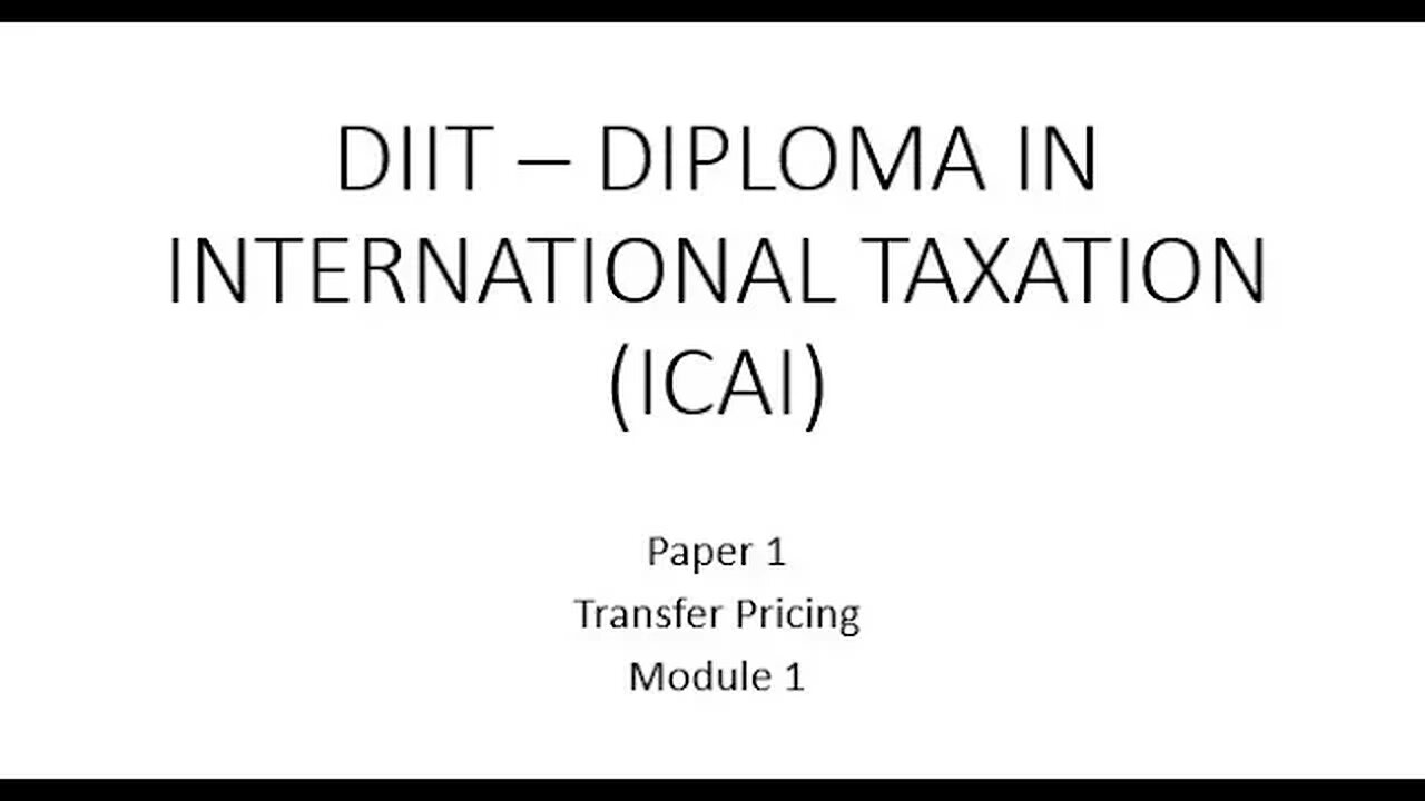 Transfer Pricing Overview