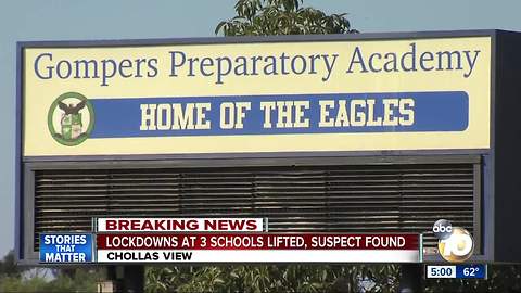 Lockdowns at 3 schools end in Arrest of Suspect