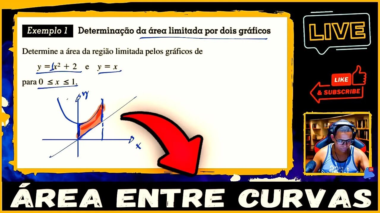 (passo a passo) ÁREA ENTRE DUAS CURVAS | APLICAÇÃO DE INTEGRAIS