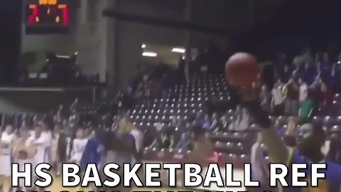 Hs Basketball Ref Shows The Kids How To Dunk