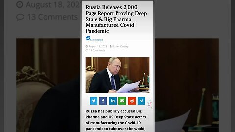 #Russia #Russian #Report #bigpharma #sickness #disease #pandemic #covid19