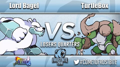 ERG | LordBagel (Etalus) vs. FS | Turtlebox (Kragg) - Rivals of Aether Top 8 - Frostbite 2018