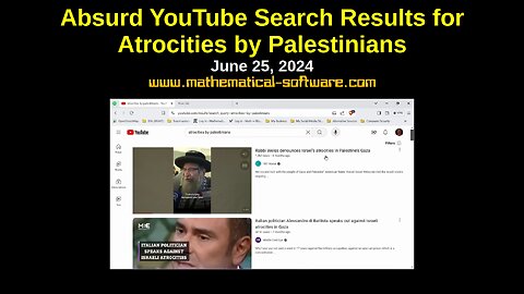 Absurd YouTube Search Results for Atrocities by Palestinians