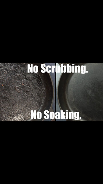 The Best Way To Clean Cast Iron #shorts