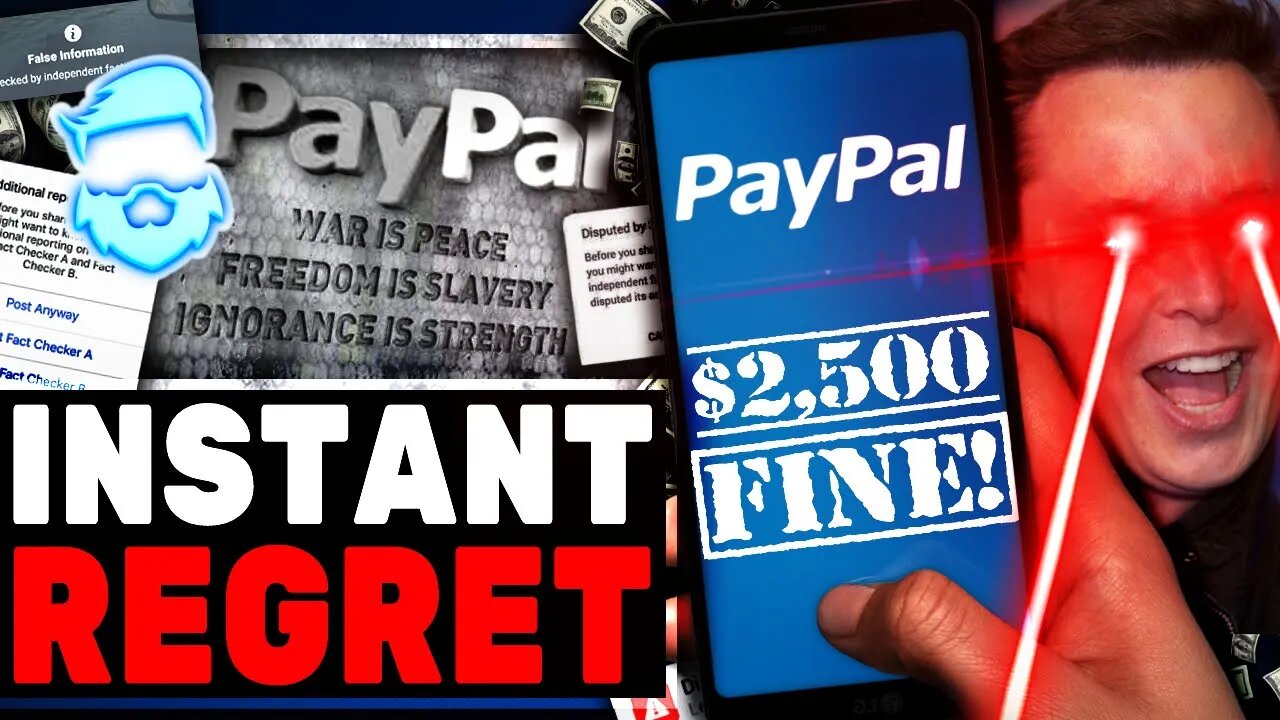 Elon Musk TORCHES Paypal Over Fining Users $2,500 For "Misinformation" Paypal LIED & Stock Tanks