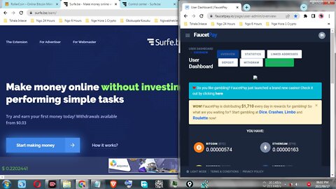 How To Make Free Money While Browsing At Surfe.be And Withdraw At FaucetPay Instantly