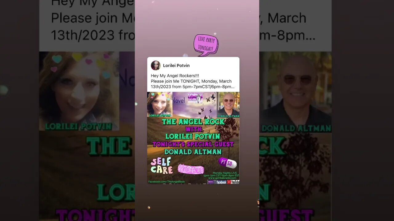 The Angel Rock is LIVE TONIGHT @6pm EST, with guest Donald Altman