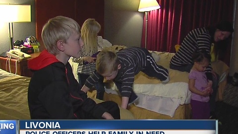 Livonia officers help down on their luck family