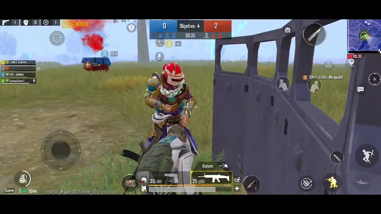 Jogando PUBG Mobile em algumas plays tops com meu amigos.(4)