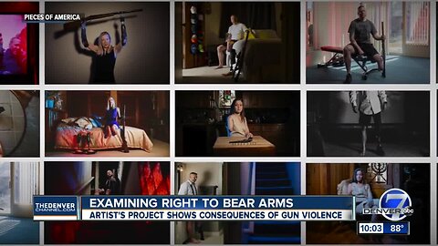 Aurora Theater Shooting survivor poses in photos exploring the cost of the right to bear arms