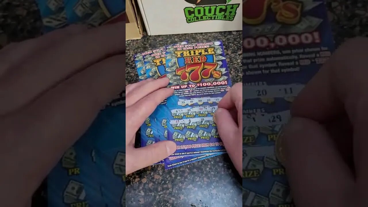 $10 Scratch OFF Lottery Tickets from Kentucky Triple Red 777