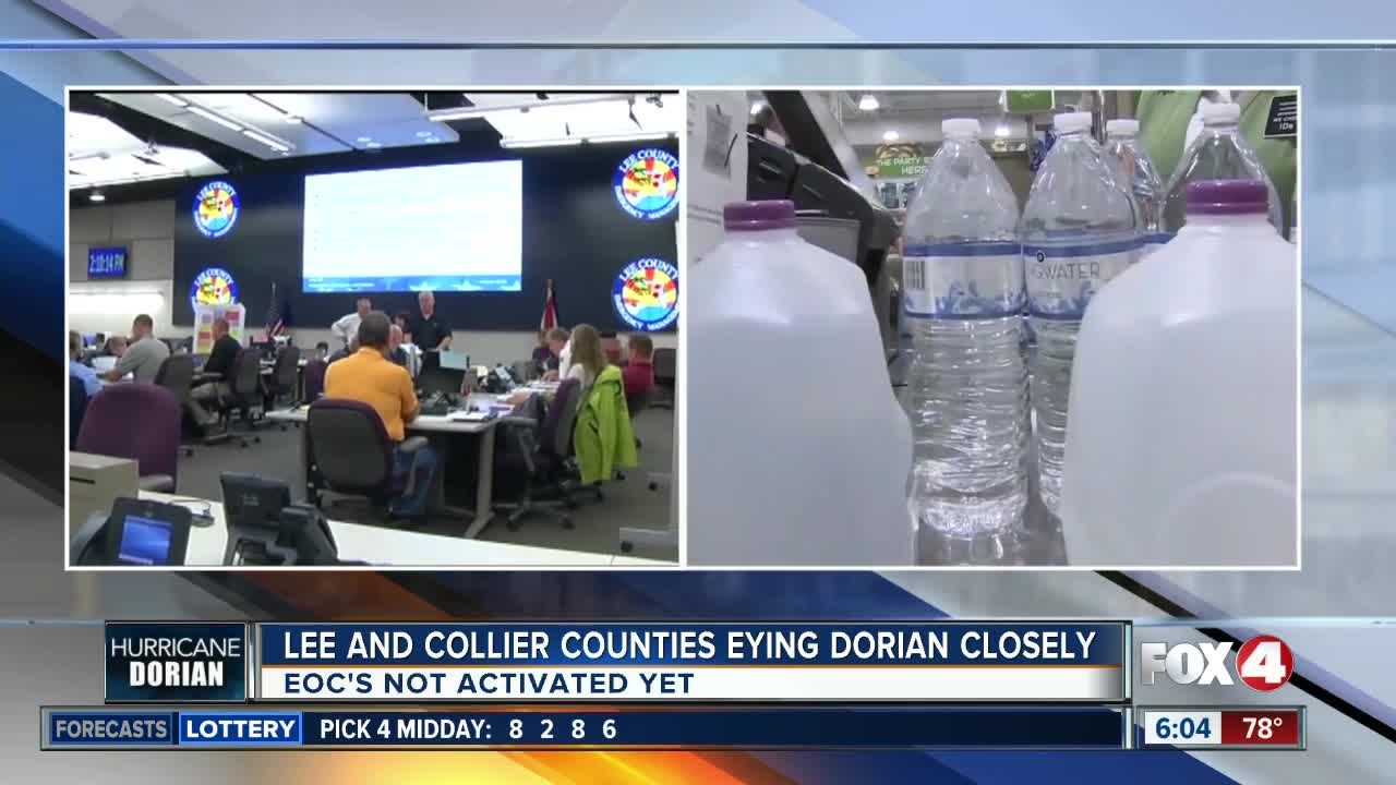 Lee and Collier counties monitoring Dorian, warn residents to prepare