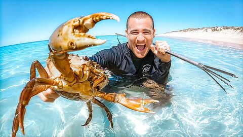 Catch And Cook With Hand Spear On Remote Island