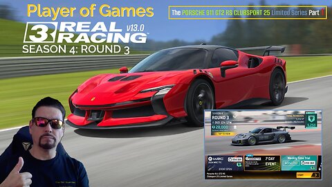 Player of Games: Real Racing 3 Update 13.0: PORSCHE 911 GT2 RS CLUBSPORT 25 Limited Series Part 1