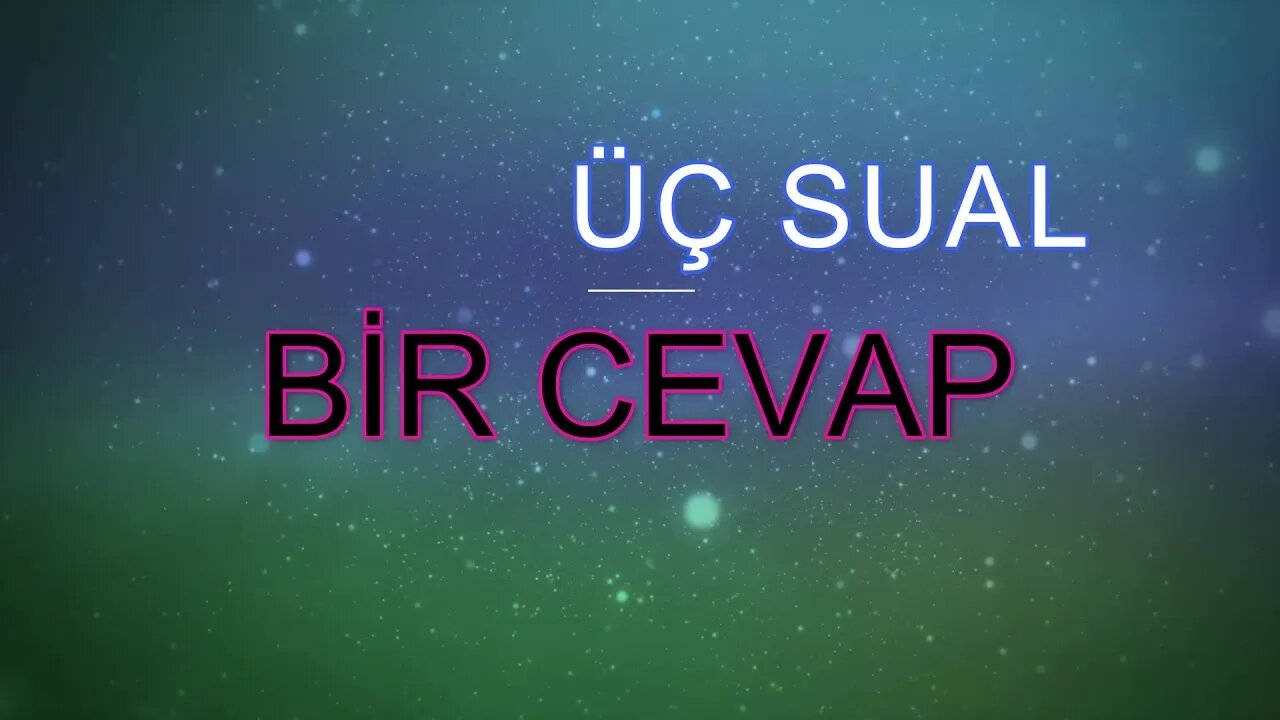 #menkıbe EN GÜZEL MENKIBELERDEN BİR BÖLÜM / "Üç Sual Bir Cevap"