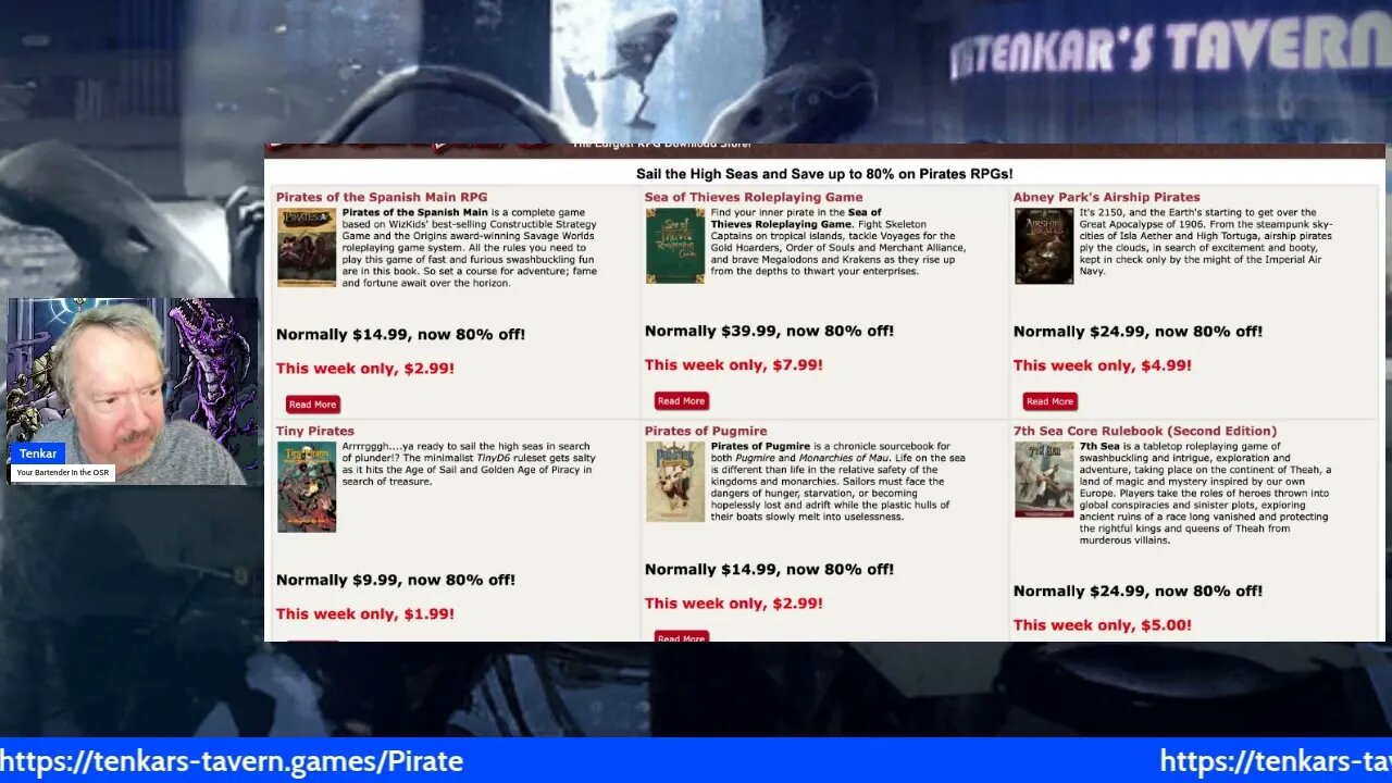 Talk Like a Pirate and there is a Pirate Setting Day Sale at DTRPG - So, I Talk Like a Pirate ;)