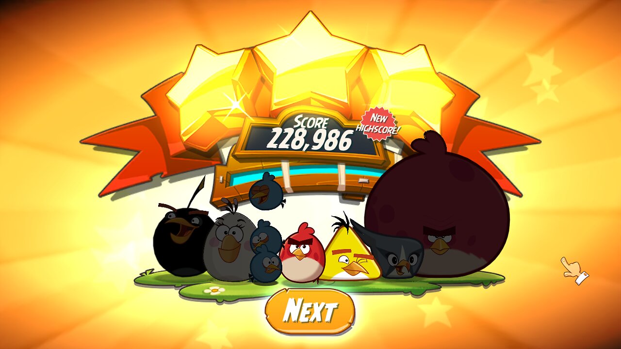 Angry Birds game play and passing the levels support me gays