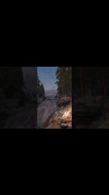 Fall Asleep Fast | Skyrim Camping Overnight | Frost River Farm 06 | Rain Ambience #shorts