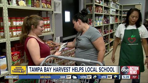 Tampa Bay Harvest pairs with Thompson Elementary for their largest donation yet