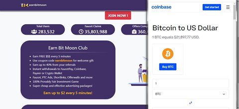 Earn 10000 Bitcoins Every Day At Earnbitmoon & Withdraw Instantly At FaucetPay Payeer & Coinbase