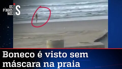 Guardas abordam até boneco burlando o lockdown