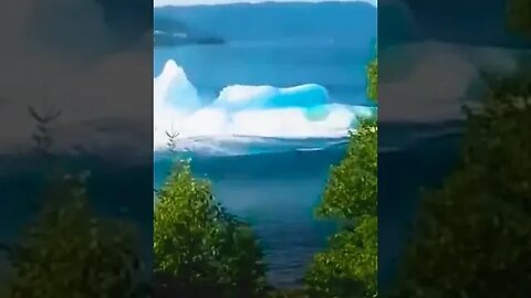 Capsizing Iceberg Causes Small Tsunami. #trending #shorts #viral #video #viralvideo #viralshorts