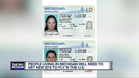 People living in Michigan will need to get new IDs to fly in the US
