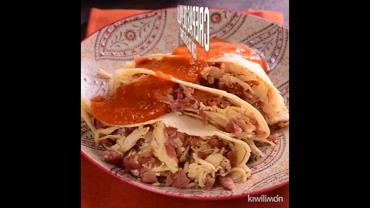 Chicken Crepes with Tomato Sauce