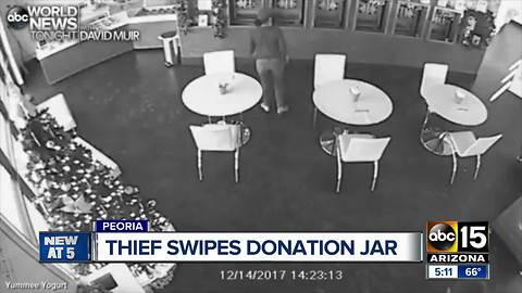 Thief steals donation jar from Peoria yogurt shop