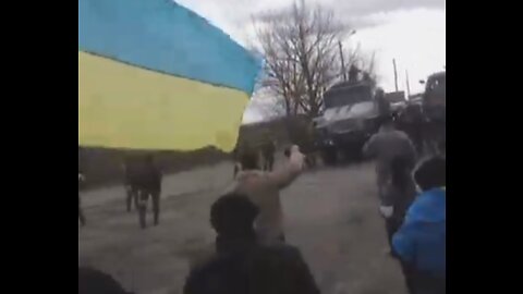Ukraine Stand In Front Of Russian Forces