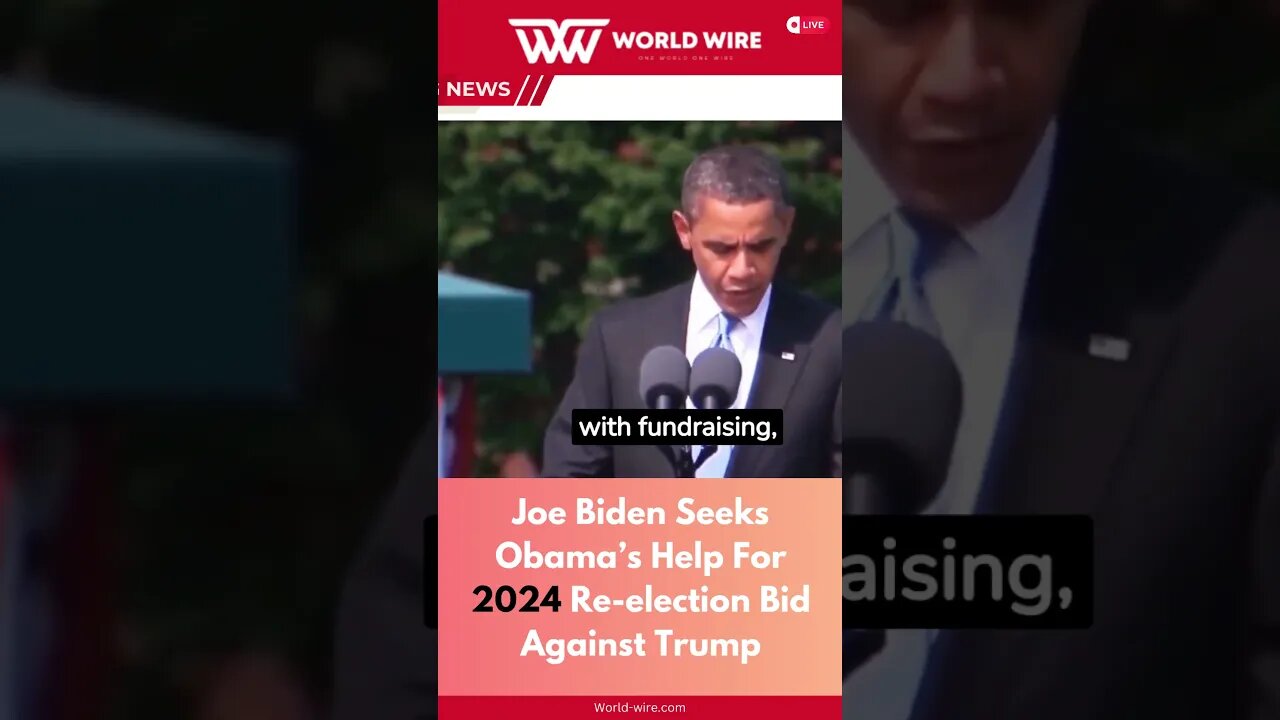 Joe Biden Seeks Obama’s Help For 2024 Re-election Bid Against Trump-World-Wire #shorts